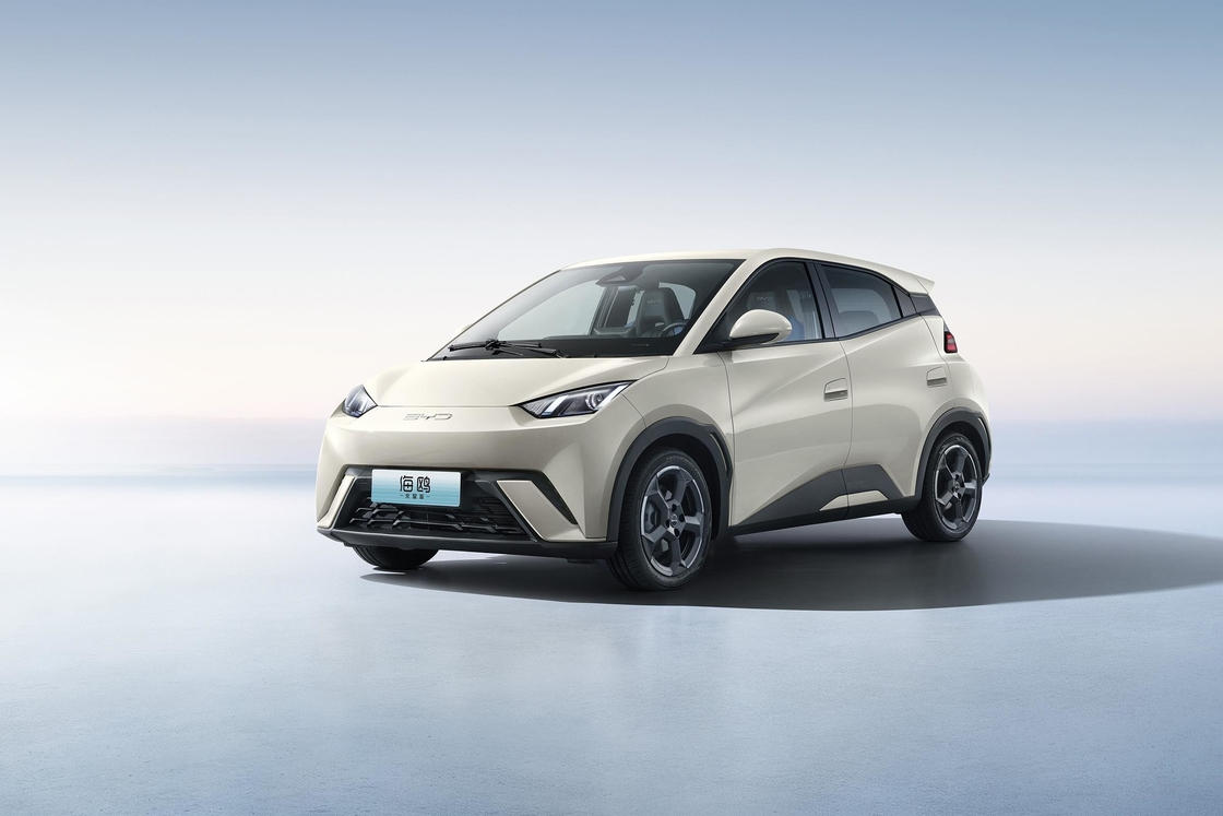 5 puertas 4 asientos BYD Coche eléctrico Hatchback Gaviota Transmisión automática de velocidad única